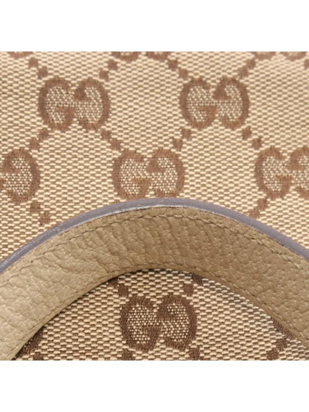 Gucci Tote Abbey Beige White Canvas Leather